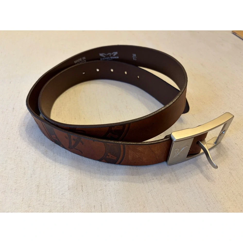 Eagles Wings Alabama Crimson Tide Leather Belt Mens 38 Brown Excellent NCAA